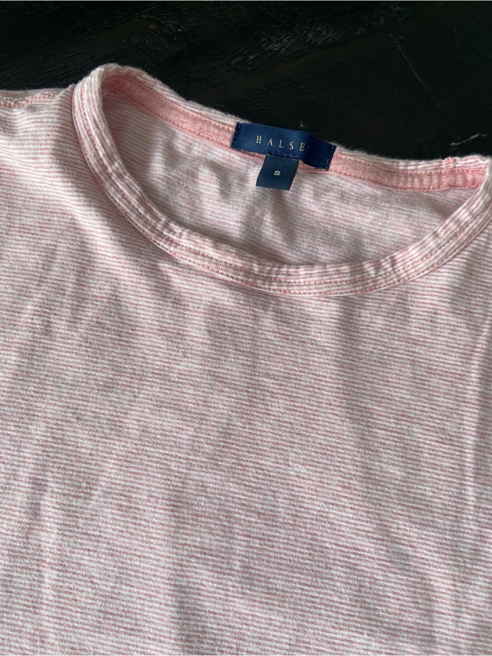 Halsey Pink Striped Mens Cotton Tee